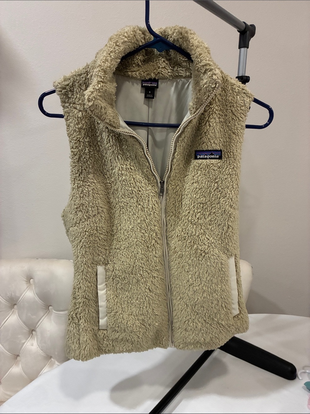 Patagonia Beige Sherpa Fleece Vest